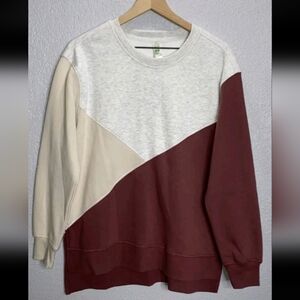 GreenTea color block sweatshirt Xxl